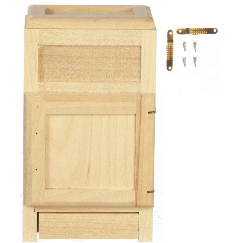 Dolls House Bare Wood 1920 s 2 Door Ice Box Handles 1 12